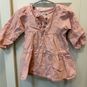 Old Navy Light Pink Tiered Button-Front Girls Tunic